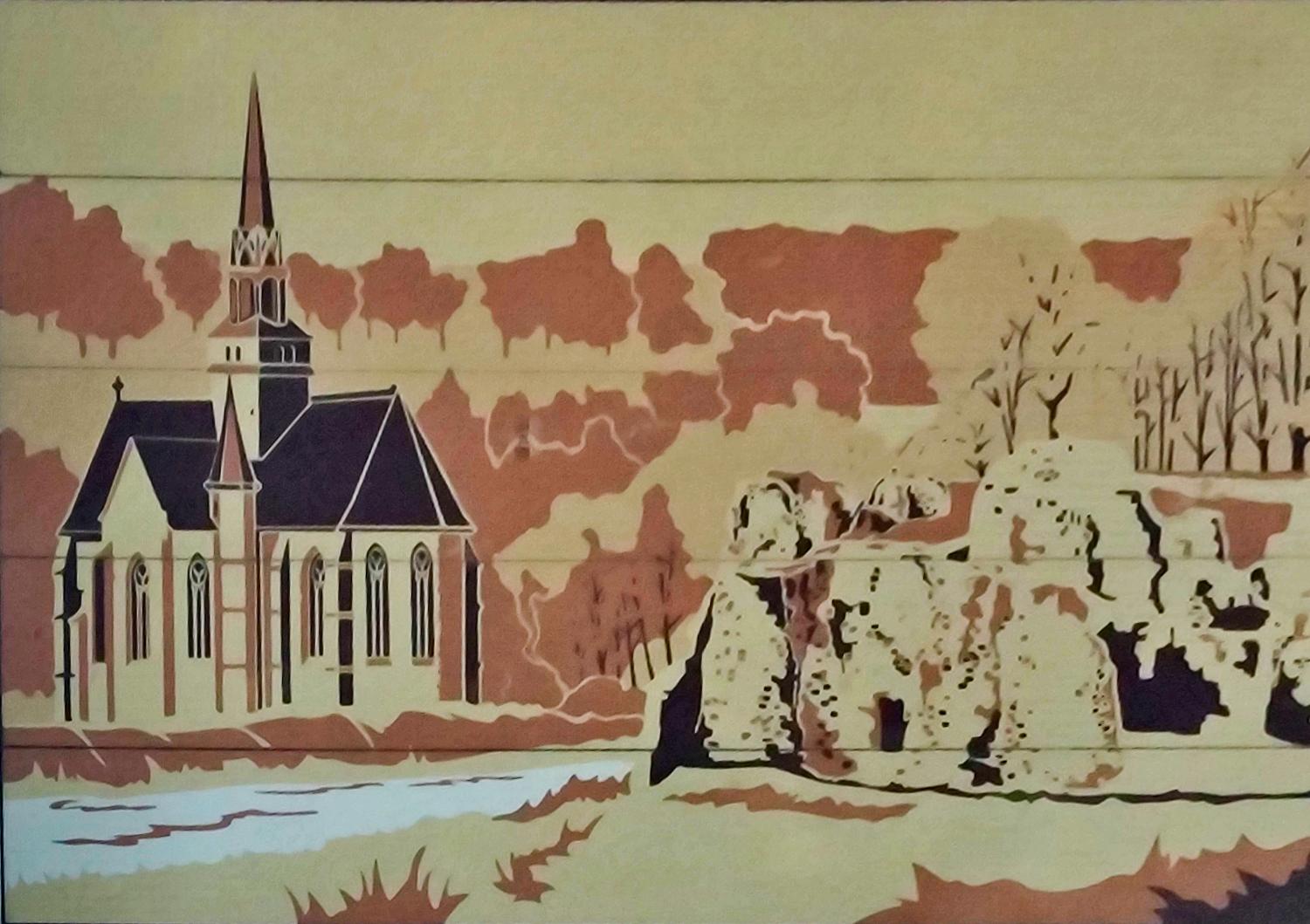 Photo du panneau : Château de Blainville collégiale et vestige